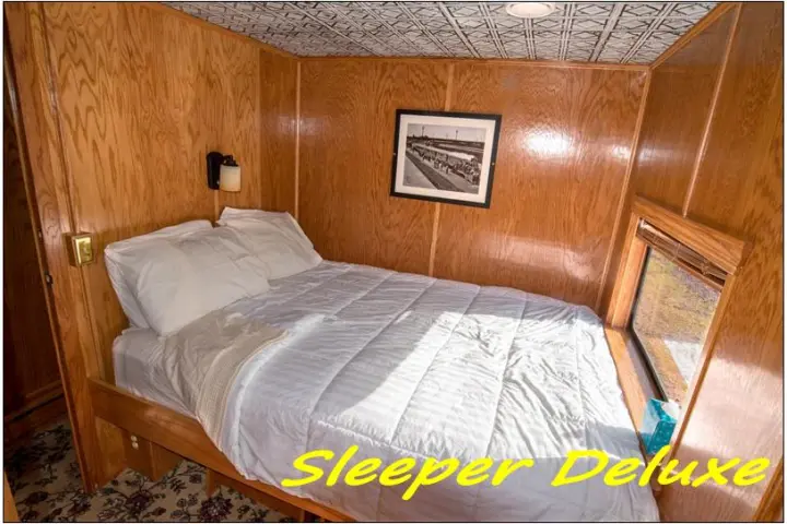 a large bed sitting in a room