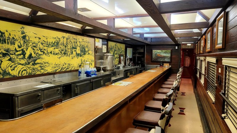Ranch Bar The bar area of the Ranch Car