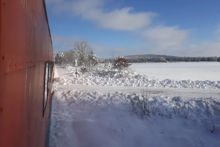 a snow covered field