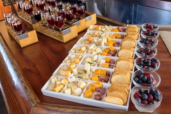 a tray of food on a table